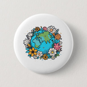 Earth Beauty 6 Cm Round Badge