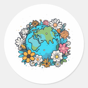 Earth Beauty Classic Round Sticker