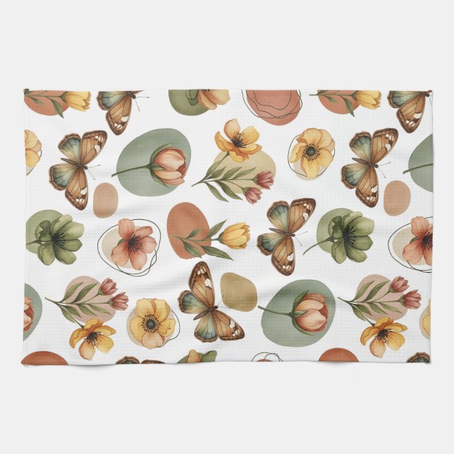 Earth Blossom Harmony Tea Towel (Horizontal)