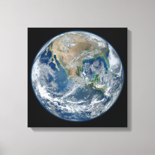 Earth blue marble Wrapped Canvas