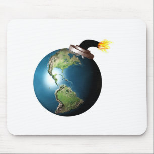 Earth bomb mouse pad