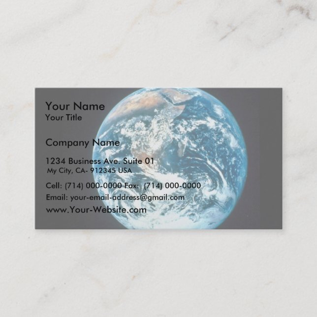 Earth Business Card (Front)