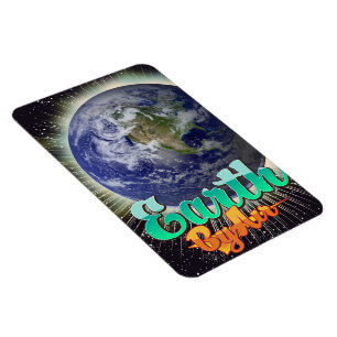 Earth By Air Vintage flight poster Magnet