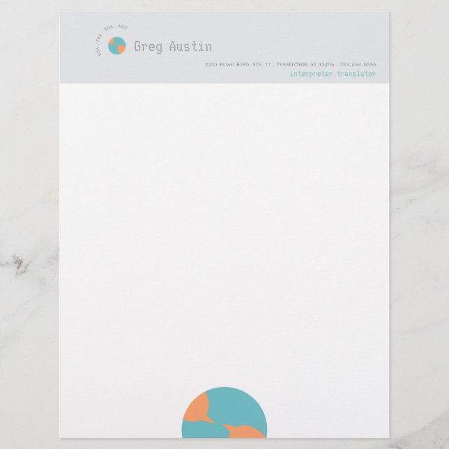 Earth Chat Personalized Letterhead (Front)