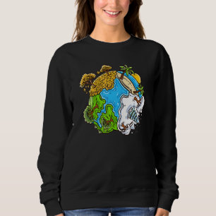 Earth Climates Inspired Arctic Snow Related Autumn Sweatshirt