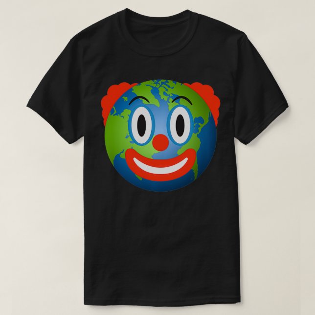 Earth Clown Inspired Clown World Related Clown Emo T-Shirt (Design Front)
