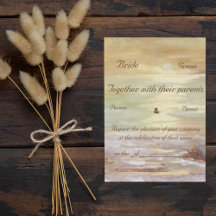 Earth colours sunset beach wedding