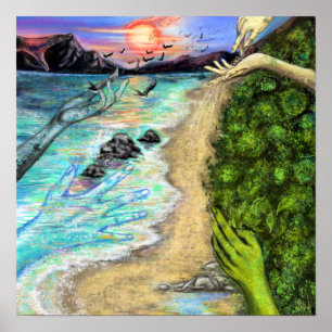 Earth Creations - New World Poster Print Painting