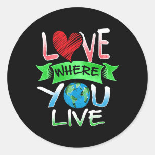 Earth Day3 Classic Round Sticker
