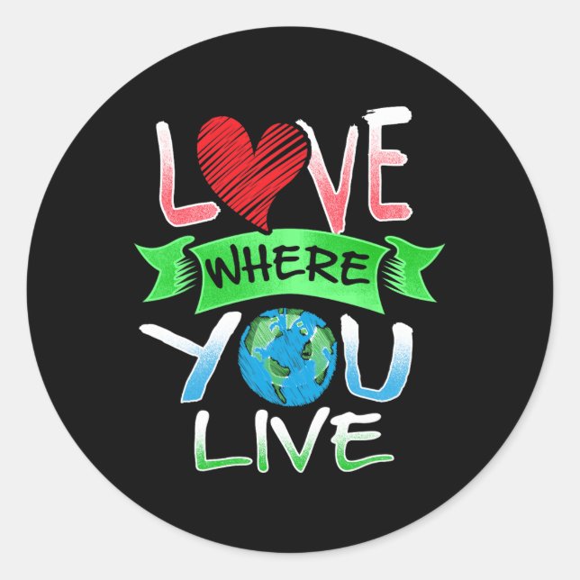 Earth Day3  Classic Round Sticker (Front)