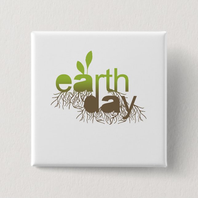 EARTH DAY - 15 CM SQUARE BADGE (Front)