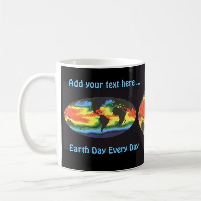 Earth Day 2012 - Global sea surface temperature Coffee Mug (Left)