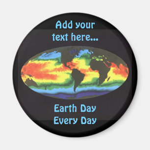 Earth Day 2012 - Global sea surface temperature Magnet