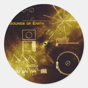 Earth Day 2012 - Sounds of Earth gold record Classic Round Sticker
