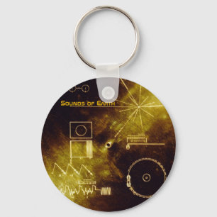 Earth Day 2012 - Sounds of Earth gold record Key Ring