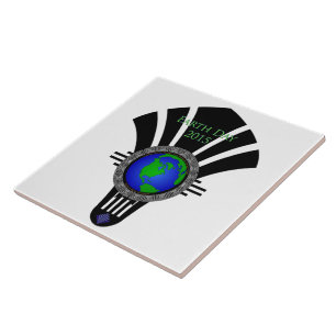 Earth Day 2015 Fan Blade Ceramic Tile