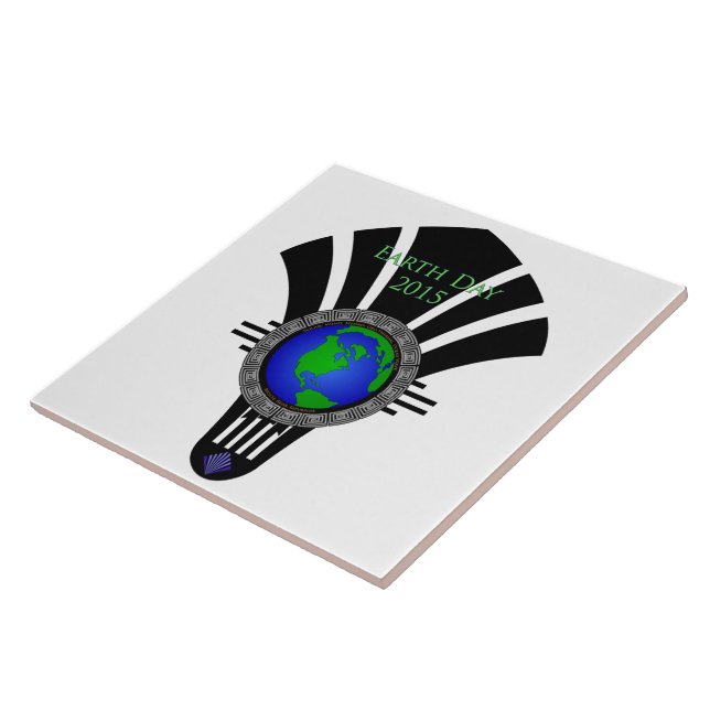 Earth Day 2015 Fan Blade Ceramic Tile (Side)