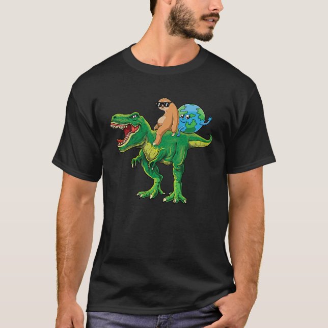 Earth Day 2020 50th Anniversary Sloth Rex Boys T-Shirt (Front)