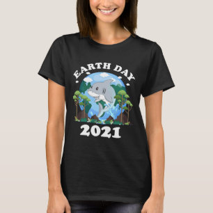 Earth Day 2021 Shark Peace Love Planet and Animals T-Shirt