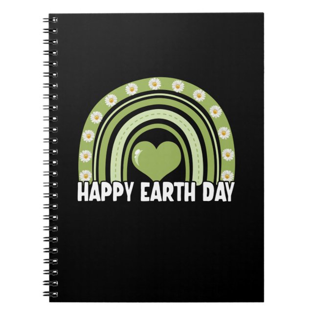 Earth Day 2022 Happy Earth Day Rainbow Notebook (Front)