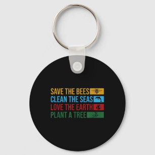 Earth Day 2022 Planet Environmental Science Save T Key Ring