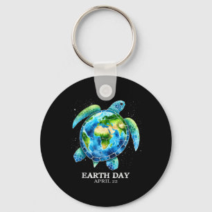 Earth Day 2025 Love Earth Sea Turtle Art Save The Key Ring