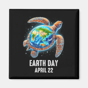 Earth Day 2025 Love Earth Sea Turtle Shirts Save T Magnet