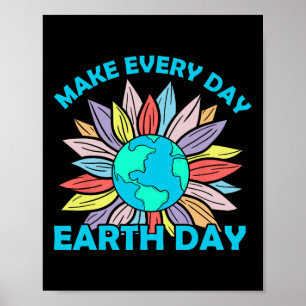 Earth Day 2025 Make Earth Day Every Day Cute Earth Poster