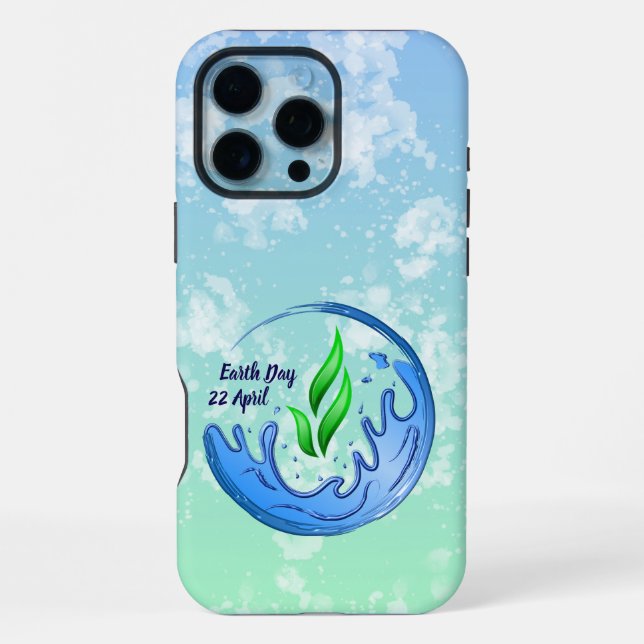 Earth Day 2025 Our Power Our Planet Crest iPhone Case (Back)