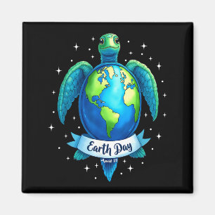 Earth Day 2025 Restore Earth Sea Earth Day Turtle  Magnet