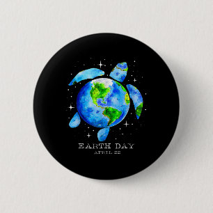 Earth Day 2025 Restore Earth Sea Turtle Art Save T 6 Cm Round Badge