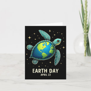 Earth Day 2025 Restore Earth Sea Turtle Art Save T Card