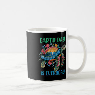 Earth Day 2025 Restore Earth Sea Turtle Art Save T Coffee Mug
