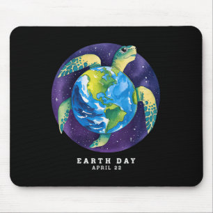 Earth Day 2025 Restore Earth Sea Turtle Art Save T Mouse Pad