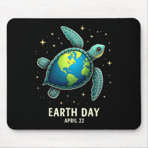 Earth Day 2025 Restore Earth Sea Turtle Art Save T Mouse Pad