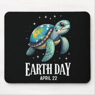 Earth Day 2025 Restore Earth Sea Turtle Art Save T Mouse Pad