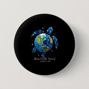 Earth Day 2025 Save Earth Sea Turtle Art Save The  6 Cm Round Badge