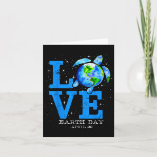 Earth Day 2025 Save Sea Turtle The Planet Restore  Card
