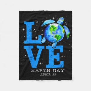 Earth Day 2025 Save Sea Turtle The Planet Restore Fleece Blanket