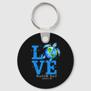 Earth Day 2025 Save Sea Turtle The Planet Restore  Key Ring