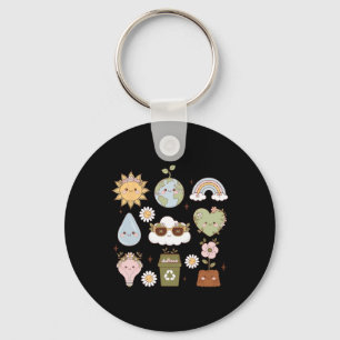 Earth Day 2025 Sublimation Positive Vibes Save The Key Ring