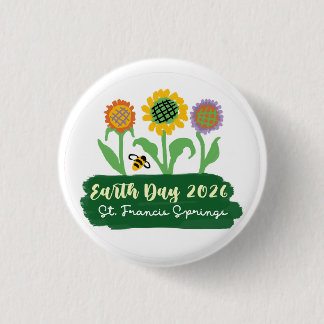 Earth Day 2026 3 Cm Round Badge