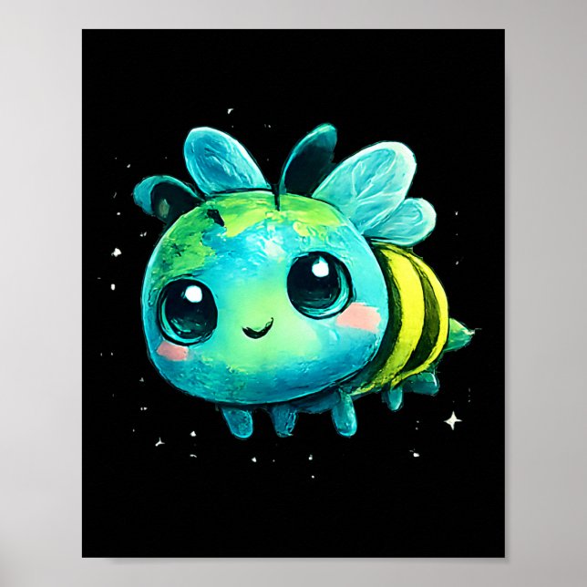 Earth day 2026 bee art  poster (Front)