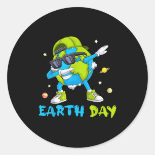 Earth day 2026 cool dabbing earth day toddler kids classic round sticker