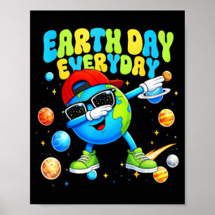 Earth day 2026 cool dabbing earth day toddler kids poster