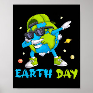 Earth day 2026 cool dabbing earth day toddler kids poster