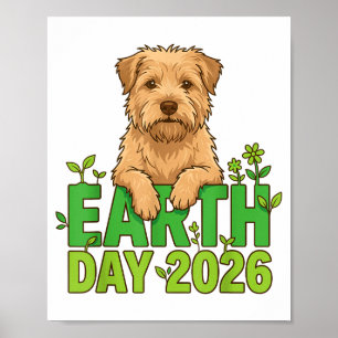Earth Day 2026 Cute Terrier Dog Owners Mom Dad Sch Poster