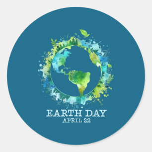 Earth day 2026 planet nature earth lovers women me classic round sticker