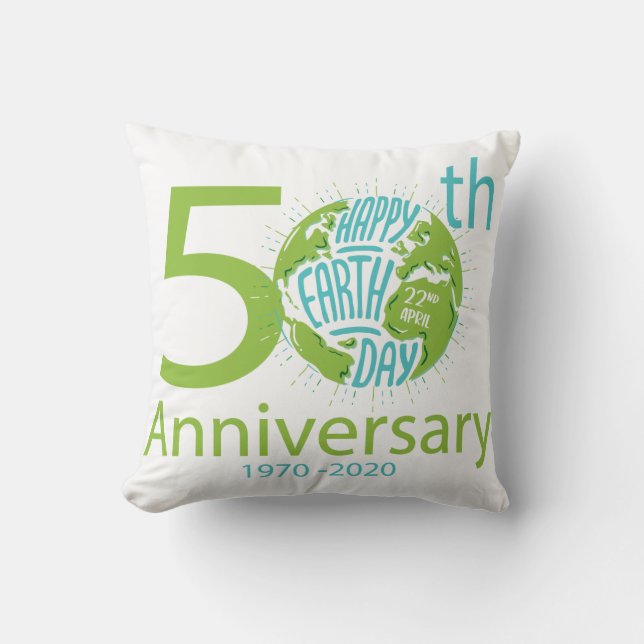 Earth Day 50th Anniversary Cushion (Front)