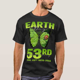 Earth Day 53rd Anniversary Silhouette Of Butterfly T-Shirt